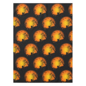 Cute Scary Happy Halloween Graveyard Black Sinaasa Tafelkleed (Voorkant)