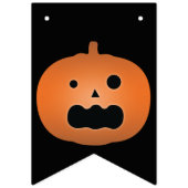 Cute Scary Jack O Lantern Pumpkin Halloween Party Vlaggetjes (Eerste vlag)