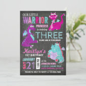 Cute Scary Little Dragons Birthday Kaart (Staand voorkant)