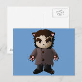 Cute Scary Werewolf Briefkaart (Voorkant / Achterkant)