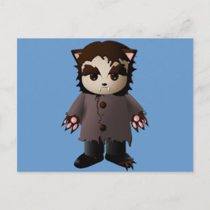 Cute Scary Werewolf Briefkaart