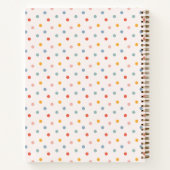Cute Scattered Mini Polka Dots Muted Terrazzo Spec Notitieboek (Achterkant)