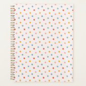 Cute Scattered Mini Polka Dots Muted Terrazzo Spec Planner (Voorkant)