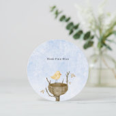 Cute Scene With Little Baby Bird In A Bird's Nest Kaart (Staand voorkant)