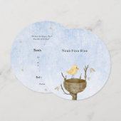 Cute Scene With Little Baby Bird In A Bird's Nest Kaart (Voorkant / Achterkant)