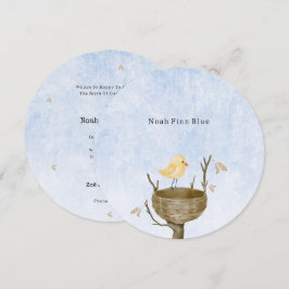 Cute Scene With Little Baby Bird In A Bird's Nest Kaart