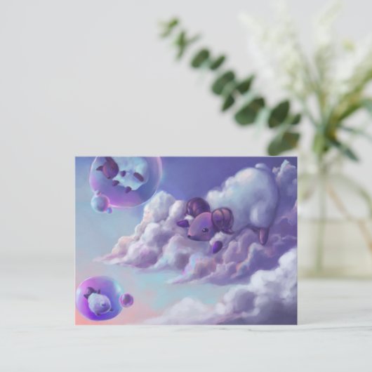 Cute schaap briefkaart (Staand voorkant)