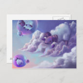 Cute schaap briefkaart (Voorkant / Achterkant)