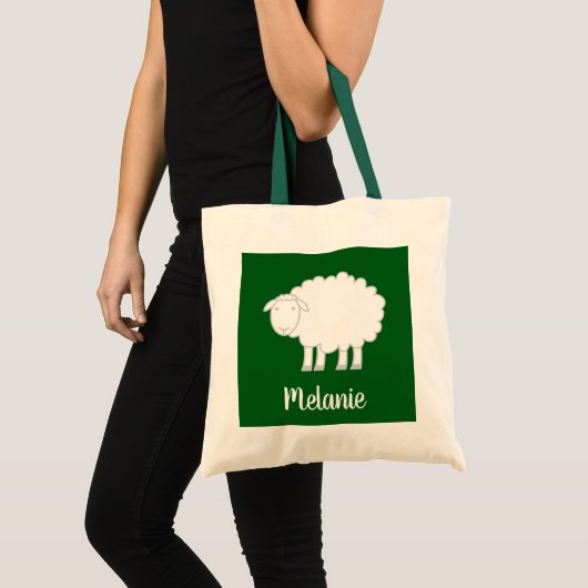 Cute schaap canvas tas, gepersonaliseerd voor kind tote bag (Voorkant (product))