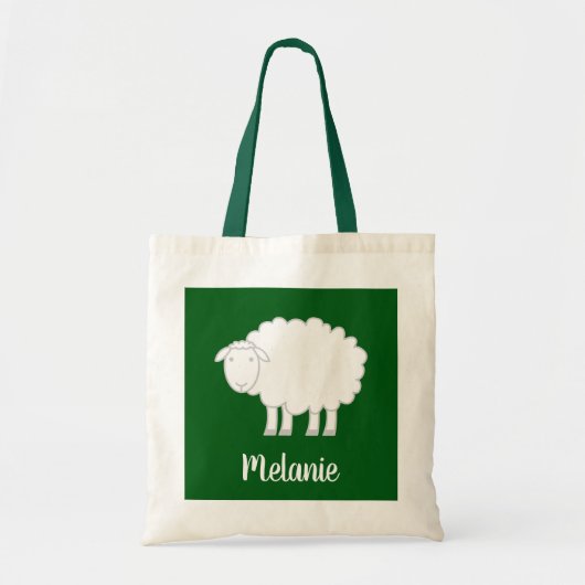 Cute schaap canvas tas, gepersonaliseerd voor kind tote bag (Voorkant)