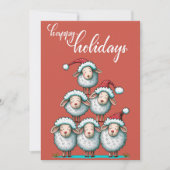 Cute Schaap Kersthuisdier Liefhebber Kerst Platte  Feestdagenkaart (Voorkant)