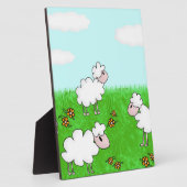 Cute Schaap Kinderen Illustratie Fotoplaat (Zijkant)