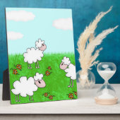 Cute Schaap Kinderen Illustratie Fotoplaat (Zijkant)