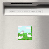 Cute Schaap Kinderen Illustratie Magneet (Insitu (Vaatwasser))
