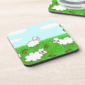 Cute Schaap Kinderen Illustratie Onderzetter (Linkerzijde)