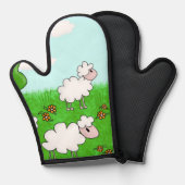 Cute Schaap Kinderen Illustratie Ovenwant (Voorkant / Achterkant)