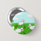 Cute Schaap Kinderen Illustratie Ronde Button 5,7 Cm (Voorkant /achterkant)