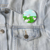 Cute Schaap Kinderen Illustratie Ronde Button 5,7 Cm (In situ)
