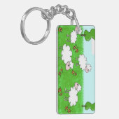 Cute Schaap Kinderen Illustratie Sleutelhanger (Voorkant Links)