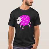 Cute schaap Lady schaap Roze schaap T-shirt (Voorkant)