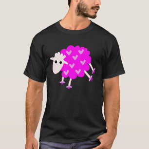 Cute schaap Lady schaap Roze schaap T-shirt