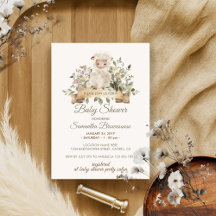 Cute Schaap Lammetje Botanische Lint Baby Shower