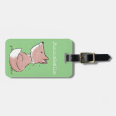 Cute schattig baby vos waterverf illustratie bagagelabel (Voorkant horizontaal)