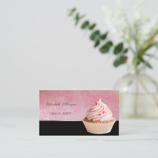 Cute Schattig, Cupcake bakkerij Visitekaartje (Staand voorkant)