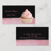 Cute Schattig Elegant, Cupcake Bakery Visitekaartje (Voorkant / Achterkant)