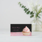 Cute Schattig Elegant, Cupcake Bakery Visitekaartje (Staand voorkant)