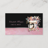 Cute Schattig Floral Mixer Cupcake Bakery Visitekaartje (Voorkant)