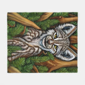 Cute Schattig Little Lynx Kitten Fleece Deken (Voorkant (Horizontaal))