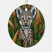 Cute Schattig Little Lynx Kitten Keramisch Ornament (Links)