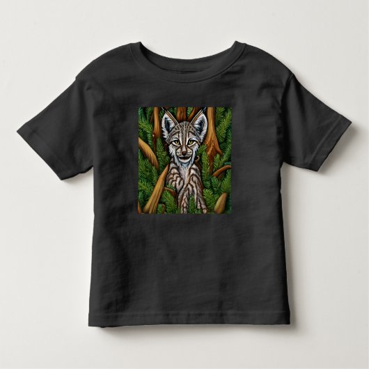 Cute Schattig Little Lynx Kitten Kinder Shirts (Voorkant)