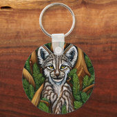 Cute Schattig Little Lynx Kitten Sleutelhanger (Voorkant)