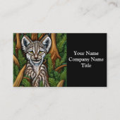 Cute Schattig Little Lynx Kitten Visitekaartje (Voorkant)