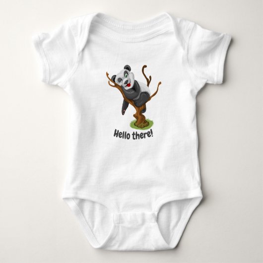 Cute Schattig Panda en Chick Graphic Romper (Voorkant)