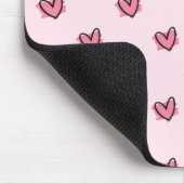 Cute Schattig Valentijnsdag Red Hearts Pattern | Muismat (Hoek)