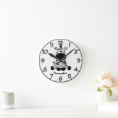 Cute & Schattige Baby Zebra Black White Ronde Klok (Huis)
