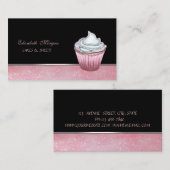 Cute Schattige Elegant Cupcake Visitekaartje (Voorkant / Achterkant)
