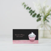 Cute Schattige Elegant Cupcake Visitekaartje (Staand voorkant)