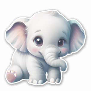 Cute Schattige Kawaii Baby Elephant Sticker