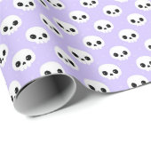 Cute Schedel Halloween Patroon Cadeaupapier (Rol Hoek)
