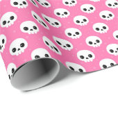 Cute Schedel Halloween Patroon Cadeaupapier (Rol Hoek)