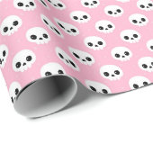 Cute Schedel Halloween Patroon Cadeaupapier (Rol Hoek)