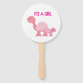 Cute schildpadden handgebaar voor geslachtsonthull handwaaier