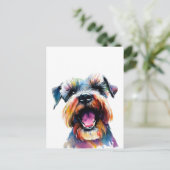 Cute Schnauzer - Colorful Dog Design Briefkaart (Staand voorkant)