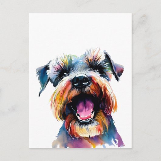 Cute Schnauzer - Colorful Dog Design Briefkaart (Voorkant)