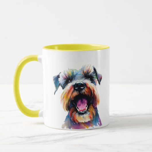 Cute Schnauzer - Colorful Dog Design Mok (Links)