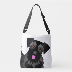 Cute Schnauzer Custom Color Crossbody Tas